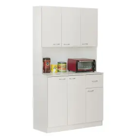 Quickway Imports Qi003952l New Basicwise Kitchen Storage Hutch With Doors And Shelves - 71 Inch Tall Wooden