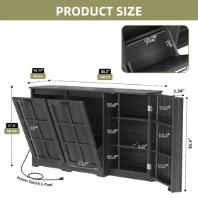 Beyshv8g7z Qurious Corner Double Tilt Out Trash Cabinet 13-gallon Wood Recycling Kitchen Island With Outlets