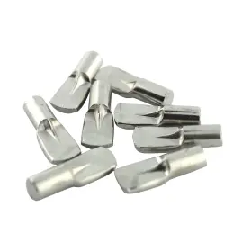 Rok 600346737365 Hardware 5mm Shelf Pins With Stop Flat Spoon Style Nickel Finish