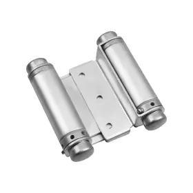 Rok 600346738348 Hardware Double Action Steel Spring Hinge Satin Chrome Silver Finish #2