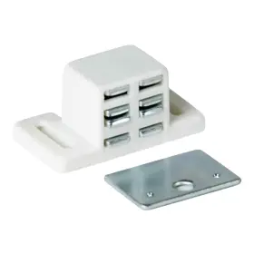 Rok 600346738447 Hardware Heavy Duty High Magnetic Catch White / Nickel