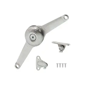 Rok 600346743984 Duo Flap Folding Adjustable Horizontal Soft Close Lid Silver Finish