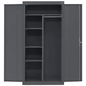 Cac1361872-02 Sandusky Free Standing Cabinet 36 Inch Wx72 H Double Door Keyed Entry In Charcoal #3