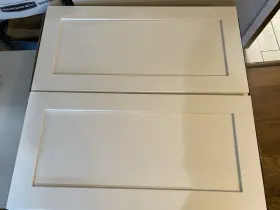 Square Cabinets 2db30 Shaker White 2 Drawer Base Cabinet 30 Inch H X W 1 1/2 D New Liquidating