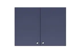 Summit Cabmn2418 Fully Assembled 24 Inch W X 18 H Wall Cabinet In Midnight Navy Slab Style With F