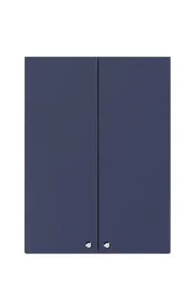 Summit Cabmn2430 Fully Assembled 24 Inch W X 30 H Wall Cabinet In Midnight Navy Slab Style With F