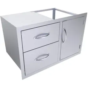 C-ddc36 Sunstone Outdoor Kitchen Storage Classic 36 Inch Stainless Steel 2 Drawer Door Combo #2