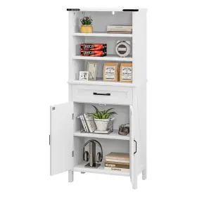 Taus 197839108080 58 Inch Bathroom Storage Cabinet Kitchen Pantry With Adjustable Shelf #2