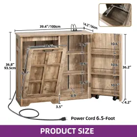 Taus 197839278653 Tilt Out Trash Cabinet 13 Gallon Hidden Bin Without Utlet Grey #3