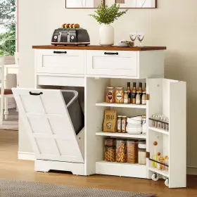 Beysh5fw2v Taus Trash Can Cabinet Hidden Kitchen Island With Storage