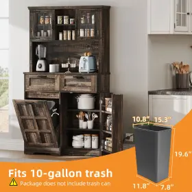 Beyshcp9u4 Taus Tilt-out Trash Storage Cabinet Tall Kitchen Pantry 10 Gallon Without Utlet #2