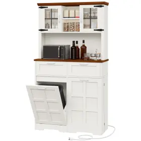 Beyshmqc5p Taus Kitchen Cabinet Tilt-out Trash Can Storage Without Utlet Adjustable Shelves