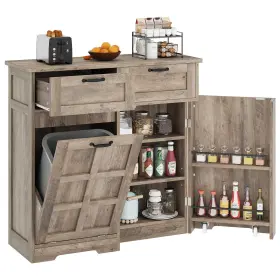 Beyshspdb0 Taus Hidden Trash Can Cabinet Pull Out Rolling Kitchen Island With Drawers Door Shelves