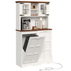 Beyshzvc0u Taus 69 Inch Kitchen Cabinet Tilt-out 13 Gallon Trash Bin Storage With Adjustable Shelves