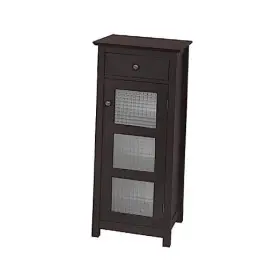 6223 Teamson Us Inc Chesterfield Wooden Floor Cabinet With Waffle Glass Door And Drawer Espresso