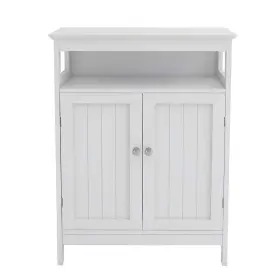 Aybszhd798 Tileon Ready To Assemble Cabinet Double Shutter Doors Full Depth Shelves White #2