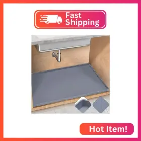 Trzz Txwfrhombus-19mat Silicone Waterproof Under Sink Mat 22 Inch X 19 Drip Tray And Cabinet Liner F