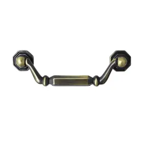 Utopia Alley 758277911955 Suffolk Pull Handle - Decorative Cabinet Drop Antique Brass 5 Pack