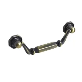 Utopia Alley 815011028109 Suffolk Drop Cabinet Pull Antique Brass 3.8 Inch #3