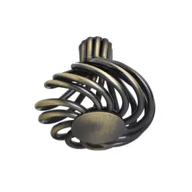 Utopia Alley 815011028239 Aire Round Swirl Cabinet Knob 1.8 Inch Diameter Antique Brass #3