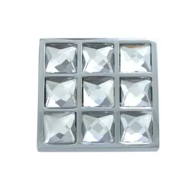 Utopia Alley 815011028352 Gleam Grid 9 Crystal Cabinet Ring Pull Knob - Polished Chrome