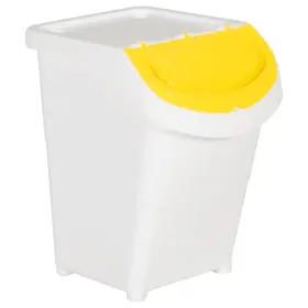 364070 Vidaxl Trash Can 3 Pcs Kitchen Stackable Recycling Bin Container With Lids Pp