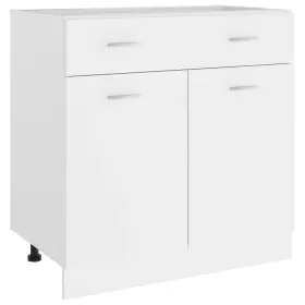 Vidaxl 720286132234 Drawer Bottom Cabinet White Engineered Wood