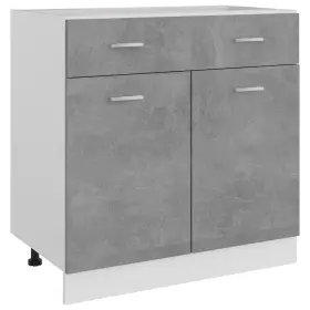 Vidaxl 720286132272 Drawer Bottom Cabinet Concrete Grey Engineered Wood Medium