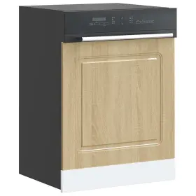 Vidaxl 721158420060 Dishwasher Panel Sonoma Oak Engineered Wood 23.6 X 0.6 26.4 In