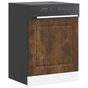 Vidaxl 721158420084 Dishwasher Panel Smoked Oak Engineered Wood 23.6 X 0.6 26.4 In