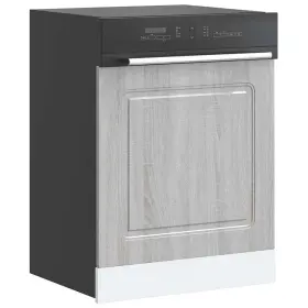 Vidaxl 721158420091 Dishwasher Panel Grey Sonoma Engineered Wood Small Durable