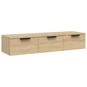 Vidaxl 811406 Wall Cabinet With Drawer Wall-mounted Engineered Wood Storage Modern