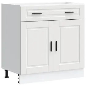 853977 Vidaxl Kitchen Base Cabinet White Engineered Wood 31.5 X 18.1 32.1 In