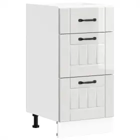 Vidaxl 854232 Kitchen Base Cabinet High Gloss White Engineered Wood