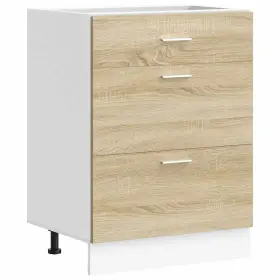 854252 Vidaxl Kitchen Base Cabinet Sonoma Oak Engineered Wood Medium