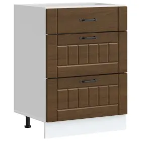 854276 Vidaxl Kitchen Base Cabinet Brown Oak Engineered Wood