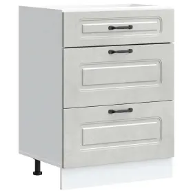 854283 Vidaxl Kitchen Base Cabinet Concrete Grey Engineered Wood