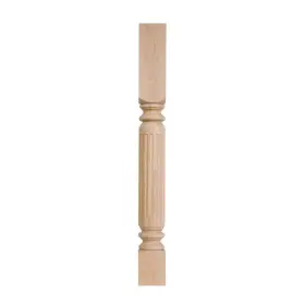 Waddell 090668022384 Athens Fluted Island Turning 36 Inch X3.5 Furniture Grade Unfinished Cherry