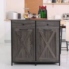 Ushg4796 Walsport Double Tilt Out Trash Cabinet Free Standing With Drawer Bin Storage