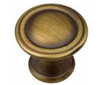 Gliderite 1 In. Classic Reeded Round Antique Brass Cabinet Knob 9 Pack. Fixed Price $14.39.