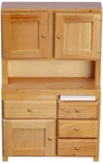 Dolls House Oak Flour Cabinet Hutch Miniature Kitchen Pantry Furniture 1:12. Fixed Price $32.13.
