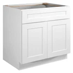 Design House 561480 White Brookings 33"W X 34-1/2"H Double Door Base Cabinet. Fixed Price $849.15.