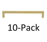 *10-PACK* Gliderite 7-9/16 In. Brass Gold Solid Square Slim Cabinet Bar Pulls. Fixed Price $29.99.