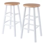 Counter Stools 24" Natural & White (2 Pieces). Fixed Price $137.95.