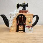 1994 Teapot Sewing Machine Ceramic. Designed For General Mills By Cardinal Inc.. Fixed Price $15.00.