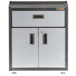 Steel Storage Garage Cabinet Fully Adjustable Shelf With Drawer & Locking Doors. Fixed Price $313.49.