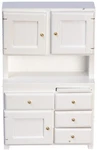 Dolls House White Flour Cabinet Hutch Miniature Kitchen Pantry Furniture 1:12. Fixed Price $32.15.