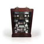 Vintage China Cabinet Curio Glass Door Mirror Back Wall Mount 17 Shelves. Fixed Price $340.00.