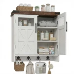 Wall Mounted Cabinet For Bathroom Kitchen Storage Organizer Hanging Hook. Fixed Price $95.88.