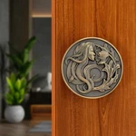 Lucky Lotus Main Door Glass Pull Handle Pack Of 1 Antique Finish 4'' X 5'' Inch. Fixed Price $121.29.